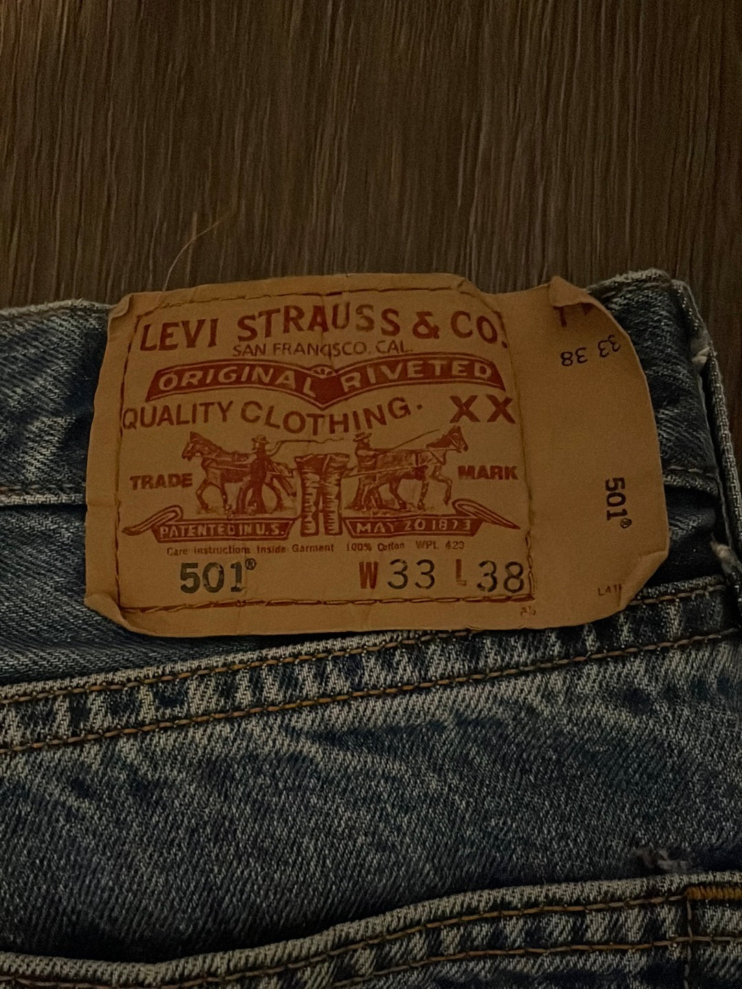 Levi 501 Botón Fly - 33 "x 38"
