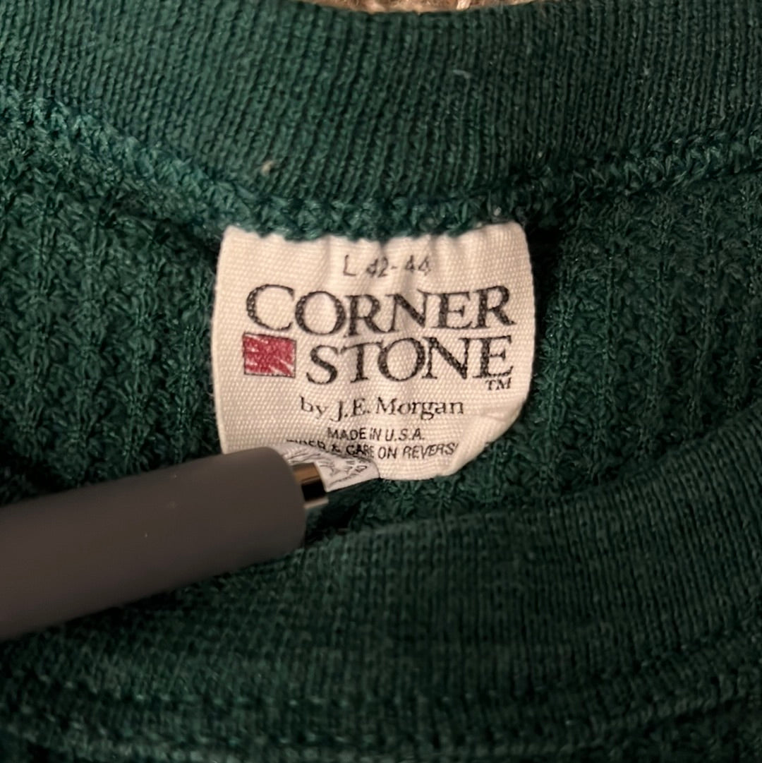 80's Corner Stone JE Morgan Longsleeve Thermal Shirt - XSmall - 16” x 26”