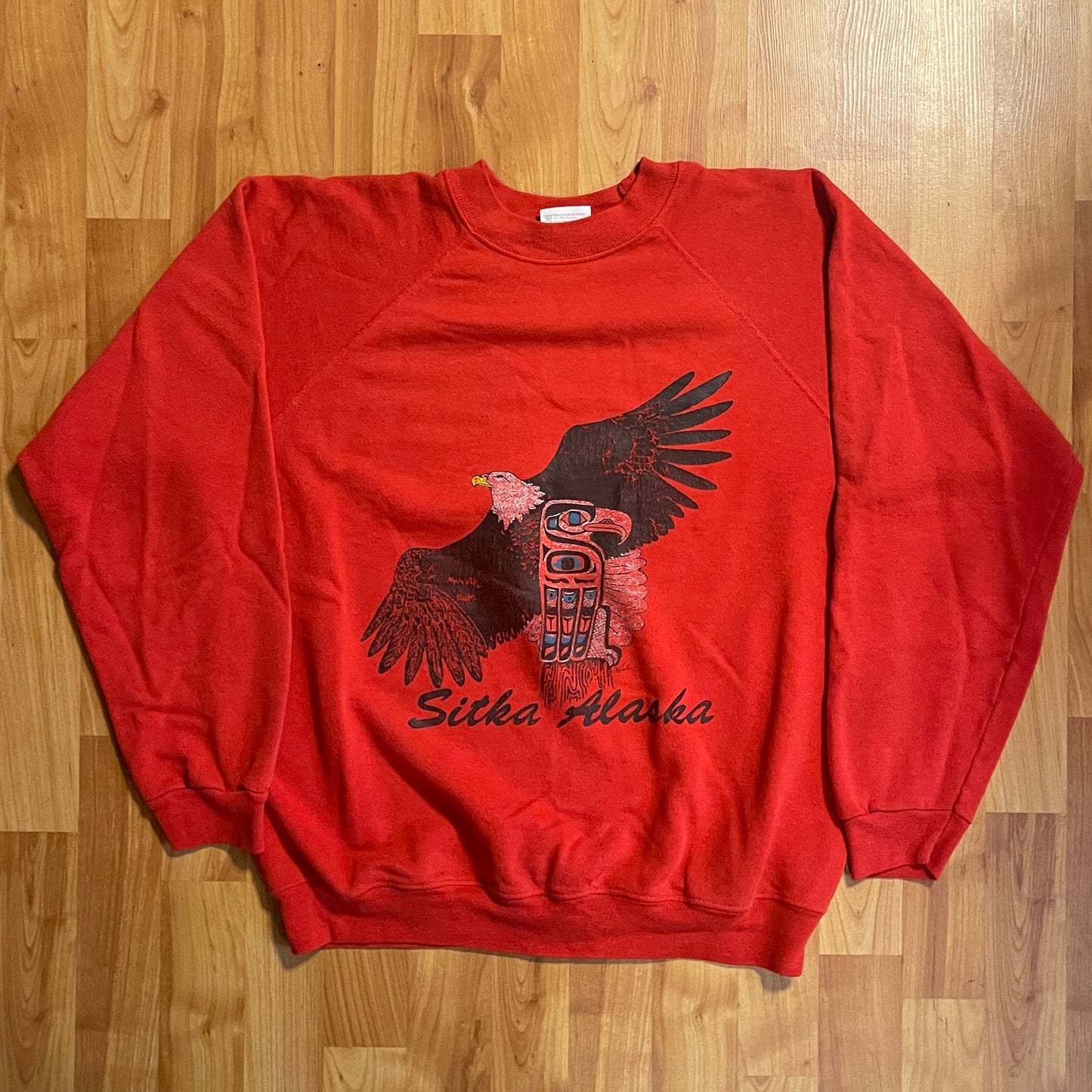 Cuello redondo Hanes Alaska Eagle de los años 90 -21" x 25"