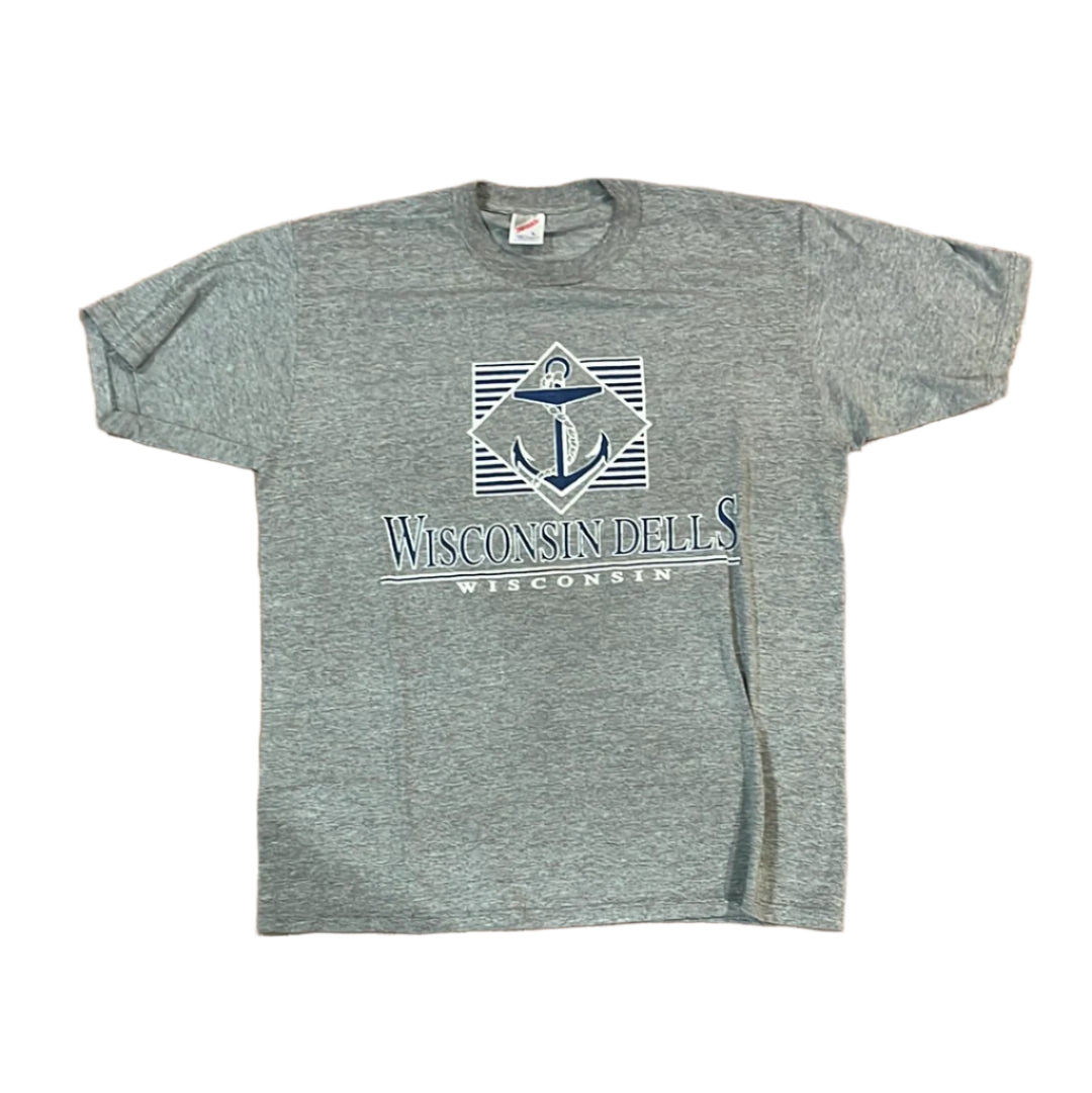 Camiseta de los años 90 Jerzees Wisconsin Dells - Mediana - 21.5" x 27.5"