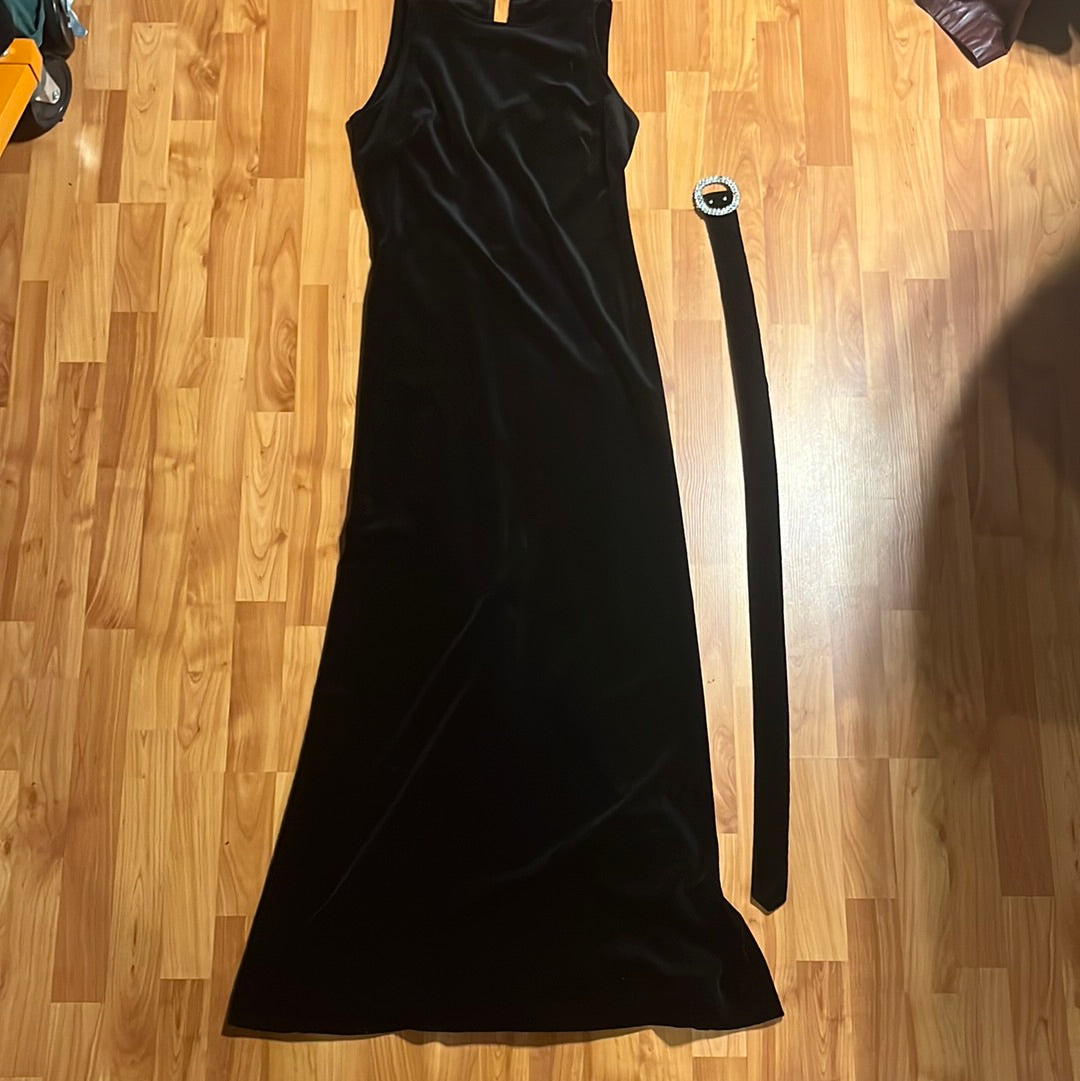 Silky Dress w/ belt - 15.5” x 58.5”