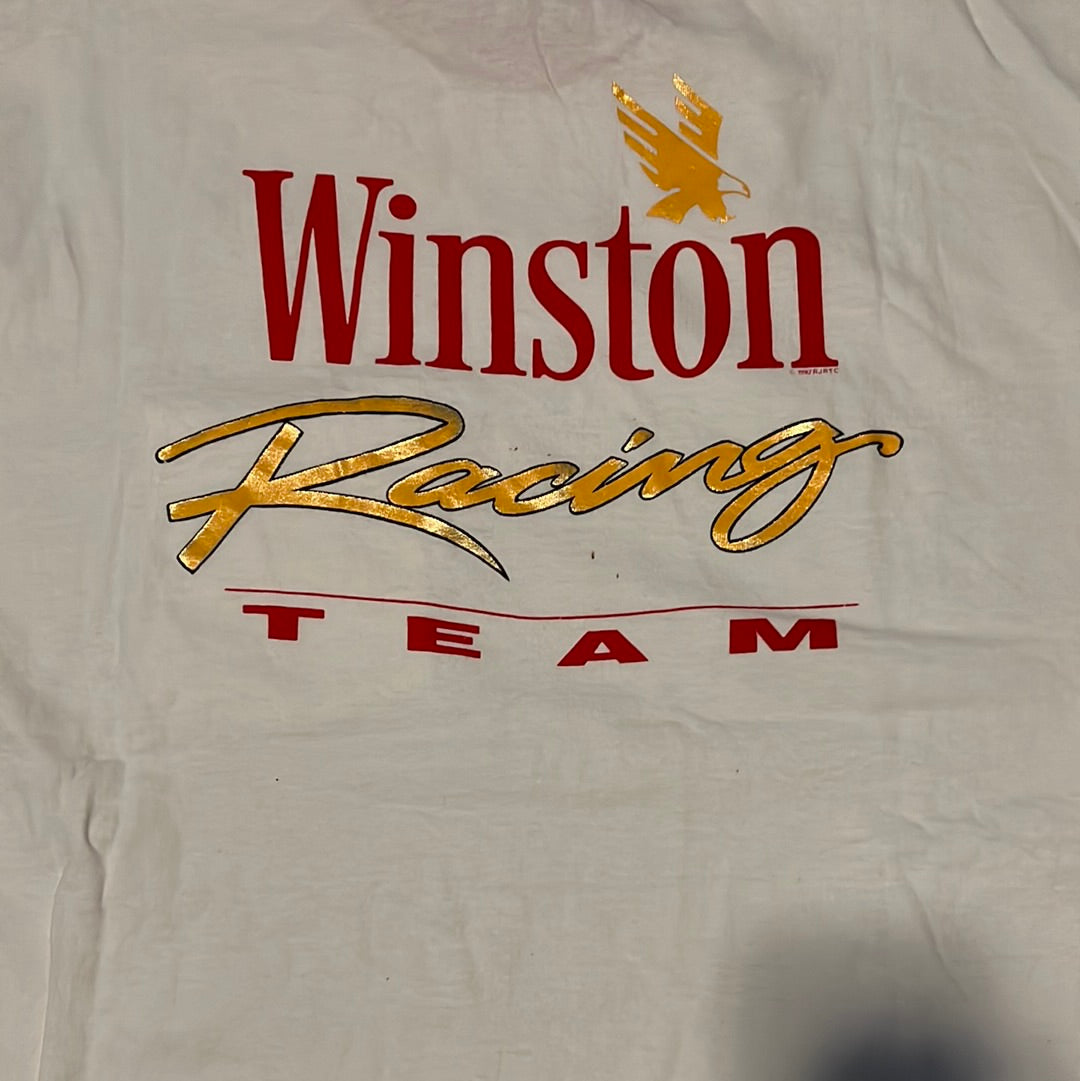Camiseta con bolsillo Winston Racing de los años 90 - 22" x 32"