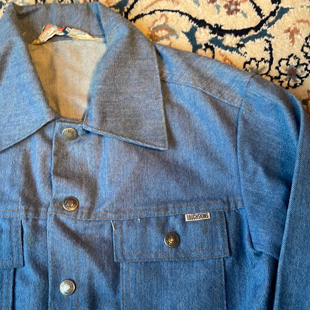 Chaqueta de mezclilla Sears Put on Shop de los años 70 - Pequeña - 17" x 20"