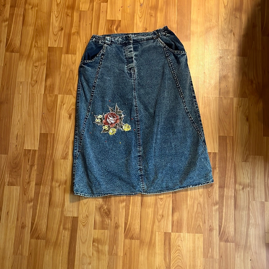 Falda Pretty Blue de los 90 - 28” x 27”