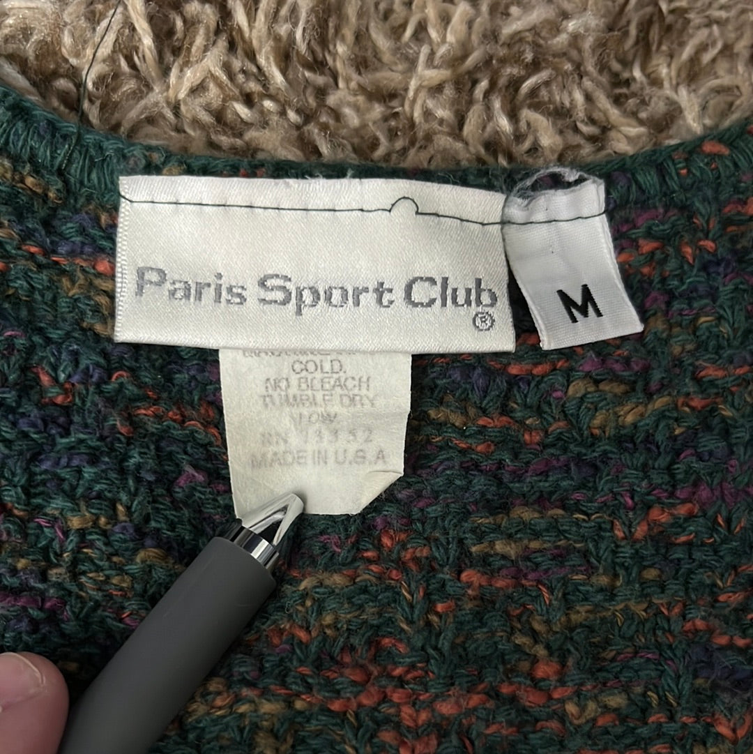 80's Paris Sport Club Sweater - Medium - 21” x 26.5”
