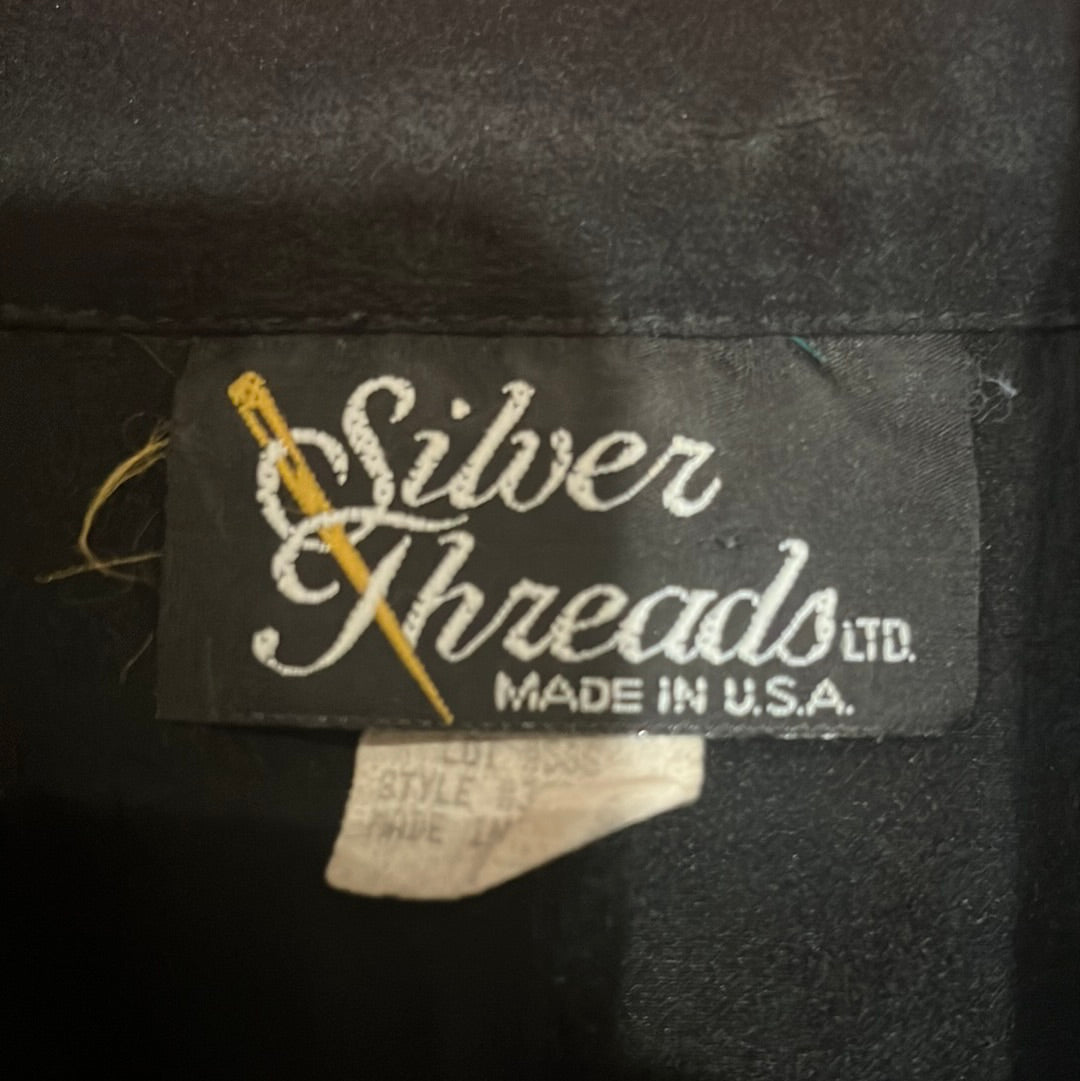 Chaqueta Silver Threads de los 80 - XL 25” x 31”