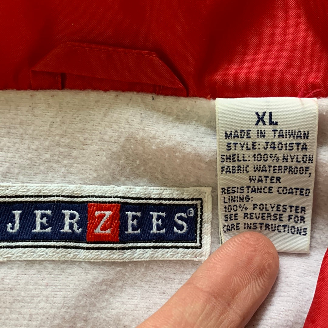 90's Jerzees Lined Praise Keepers Windbreaker - XLarge - 26” x 31”