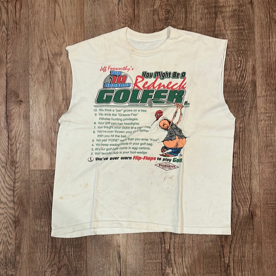 Camiseta sin mangas de golfista campesino sureño de los 90 - 23" x 26"