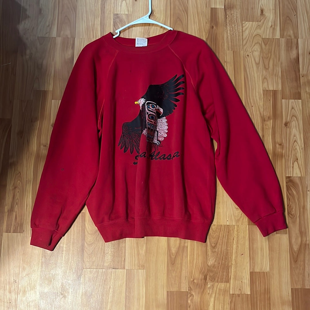 Cuello redondo Hanes Alaska Eagle de los años 90 - 24" x 26"