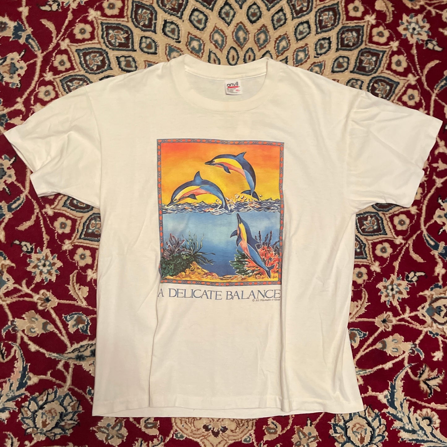 90's Anvil Delicate Balance Tshirt - 21" x 29"