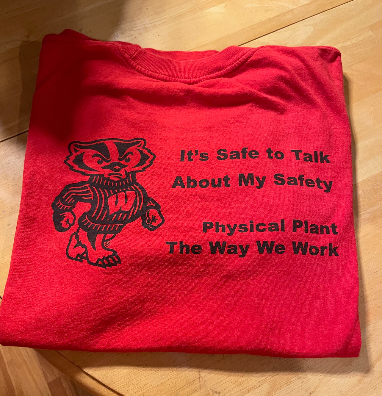 Camiseta de la planta de seguridad de Wisconsin de los años 90 - L 21.5" x 25"