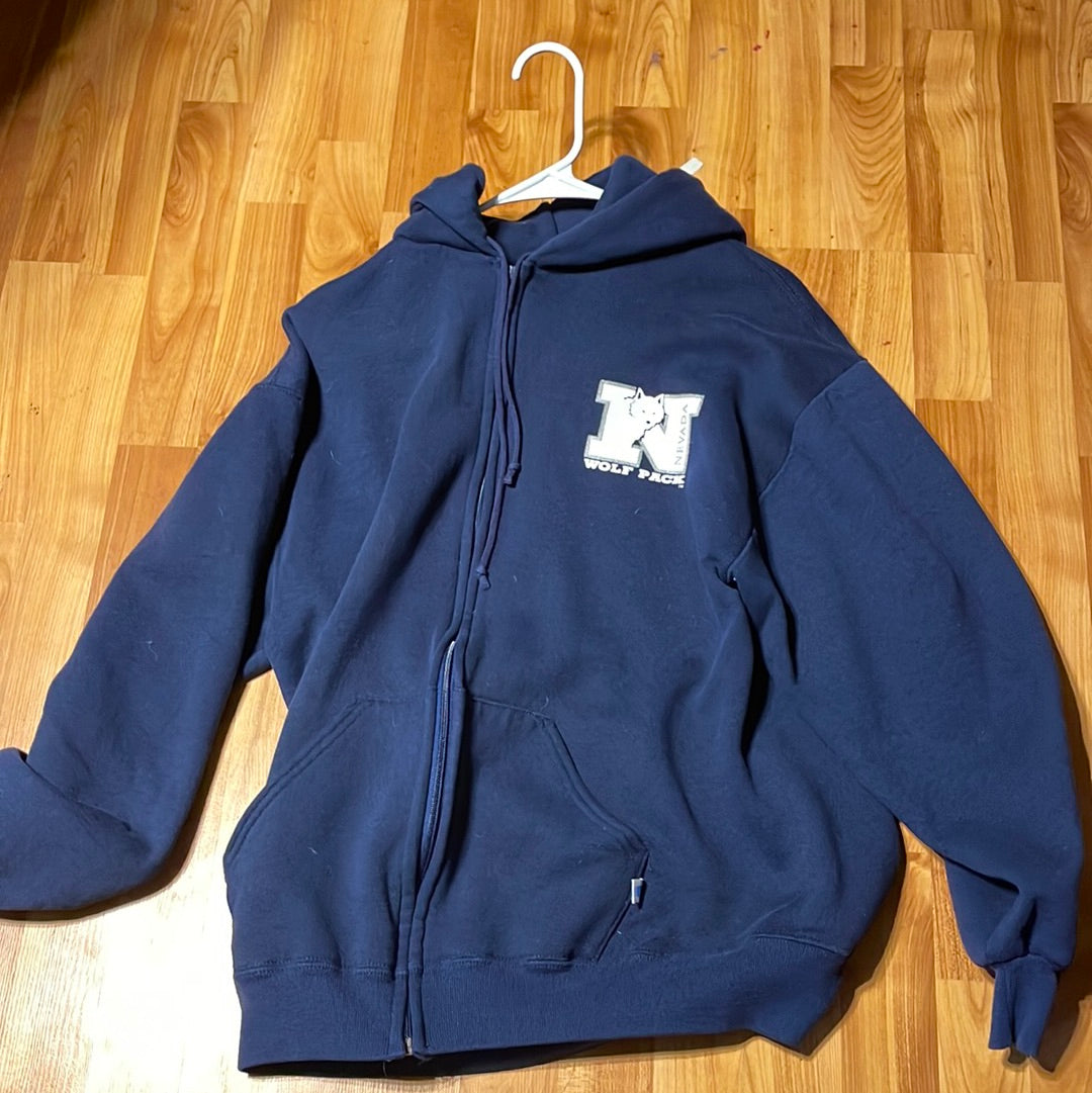 Sudadera con capucha y cremallera Russell Nevada Wolf Pack de los años 90