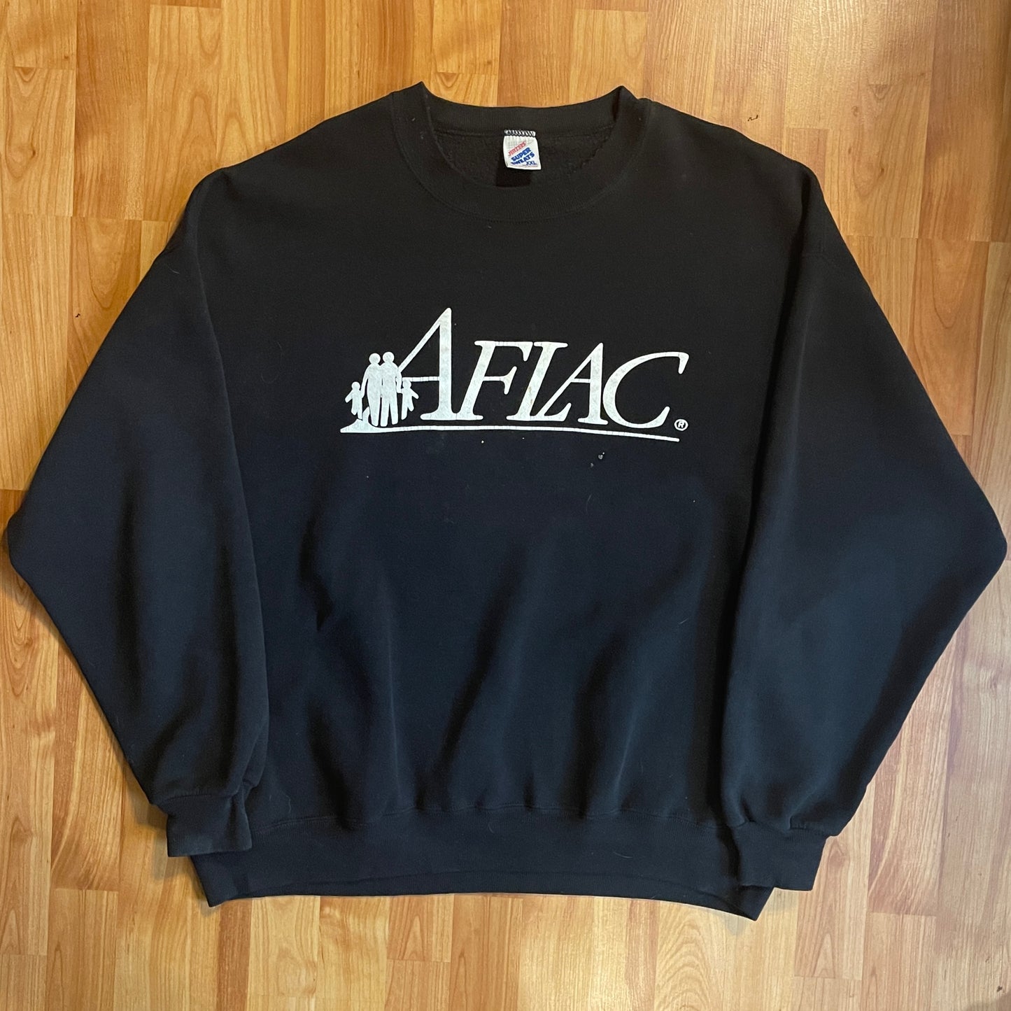 90s Jerzees Super sudadera Aflac cuello redondo -25.5" x 29.5"