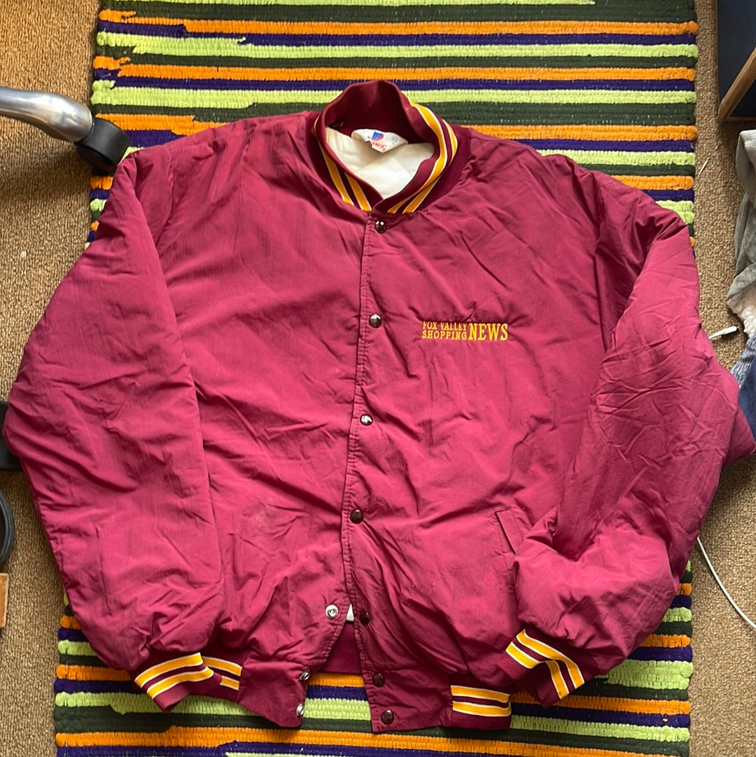 Chaqueta universitaria Rennoc Fox Shopping de los años 80 - 27" x 27"