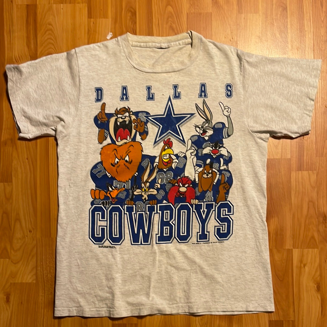 Camiseta de los 90's Dallas Cowboys Looney Tunes - 21.5" x 28"