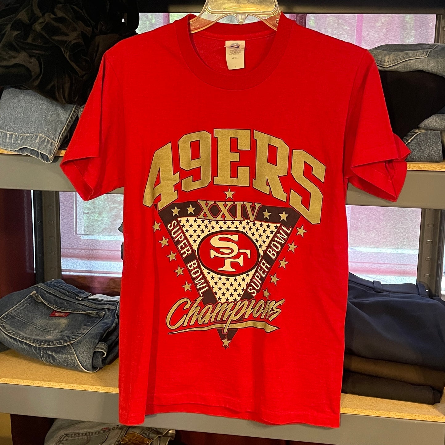 90's 7logo 49ers Tshirt - 17" x 26"