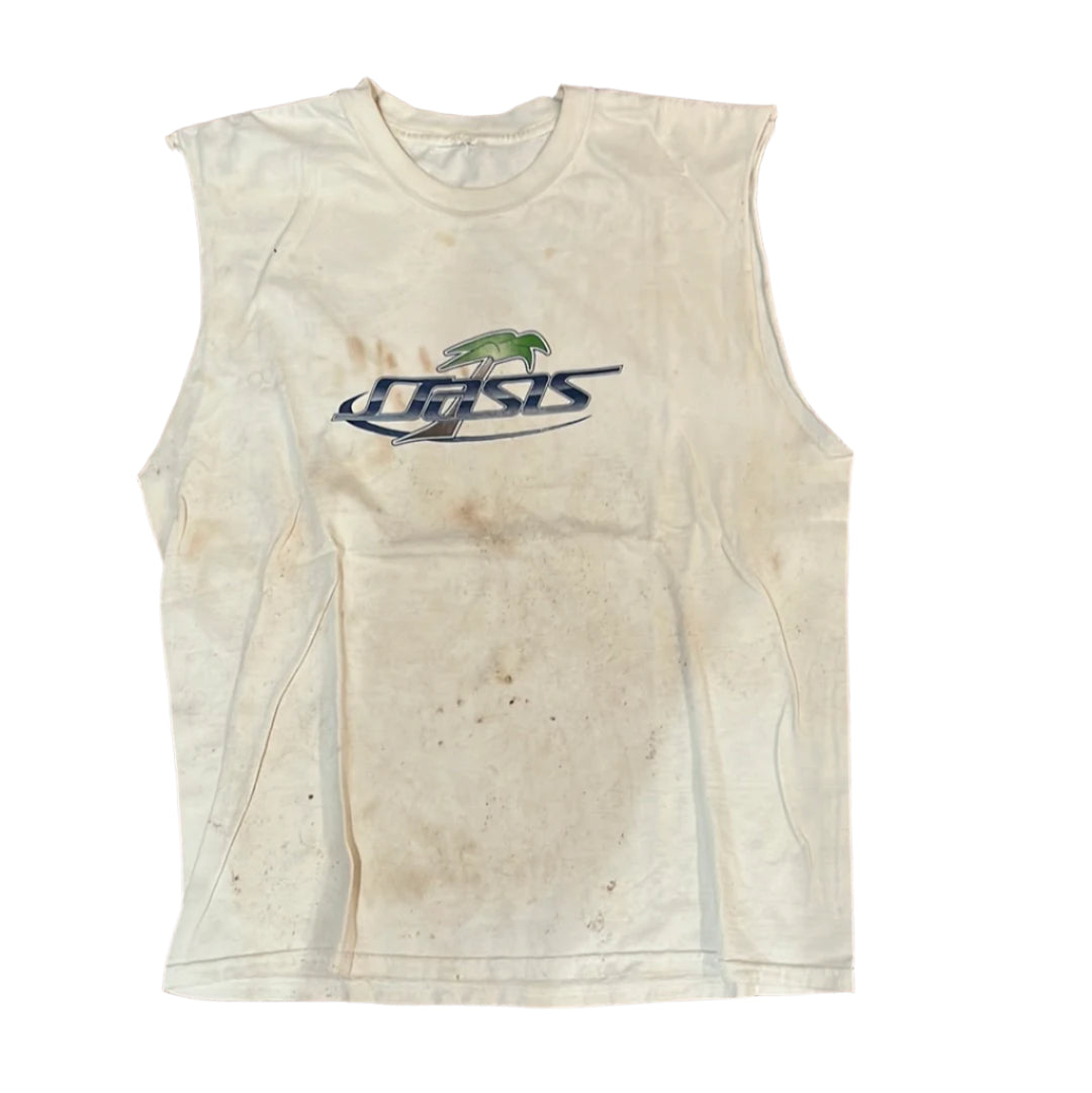 90's Surf Oasis Cutoff Tanktop - Large - 22” x 27”