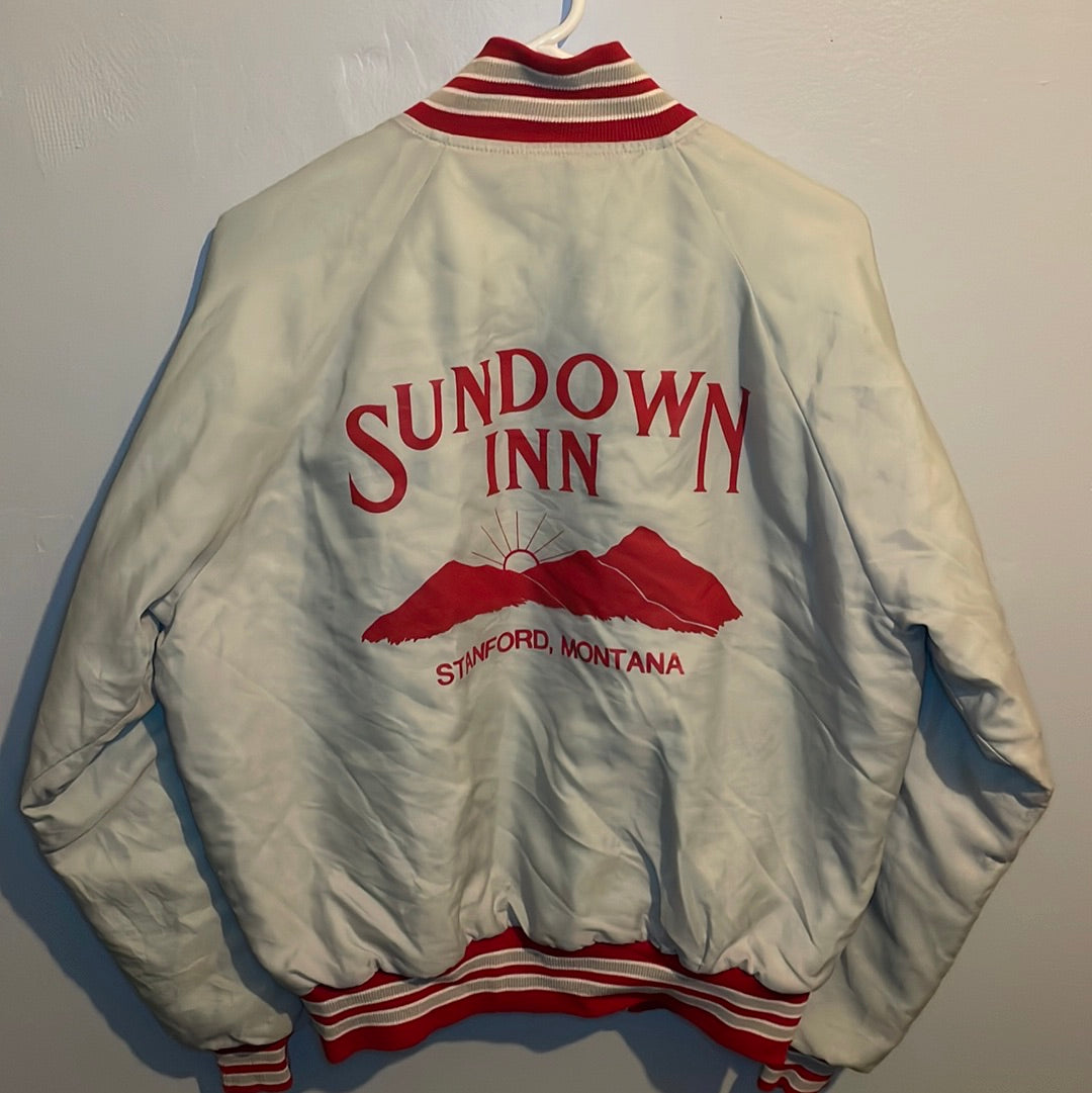Chaqueta Shirley Sundown Inn de los años 80 - 25" x 25"