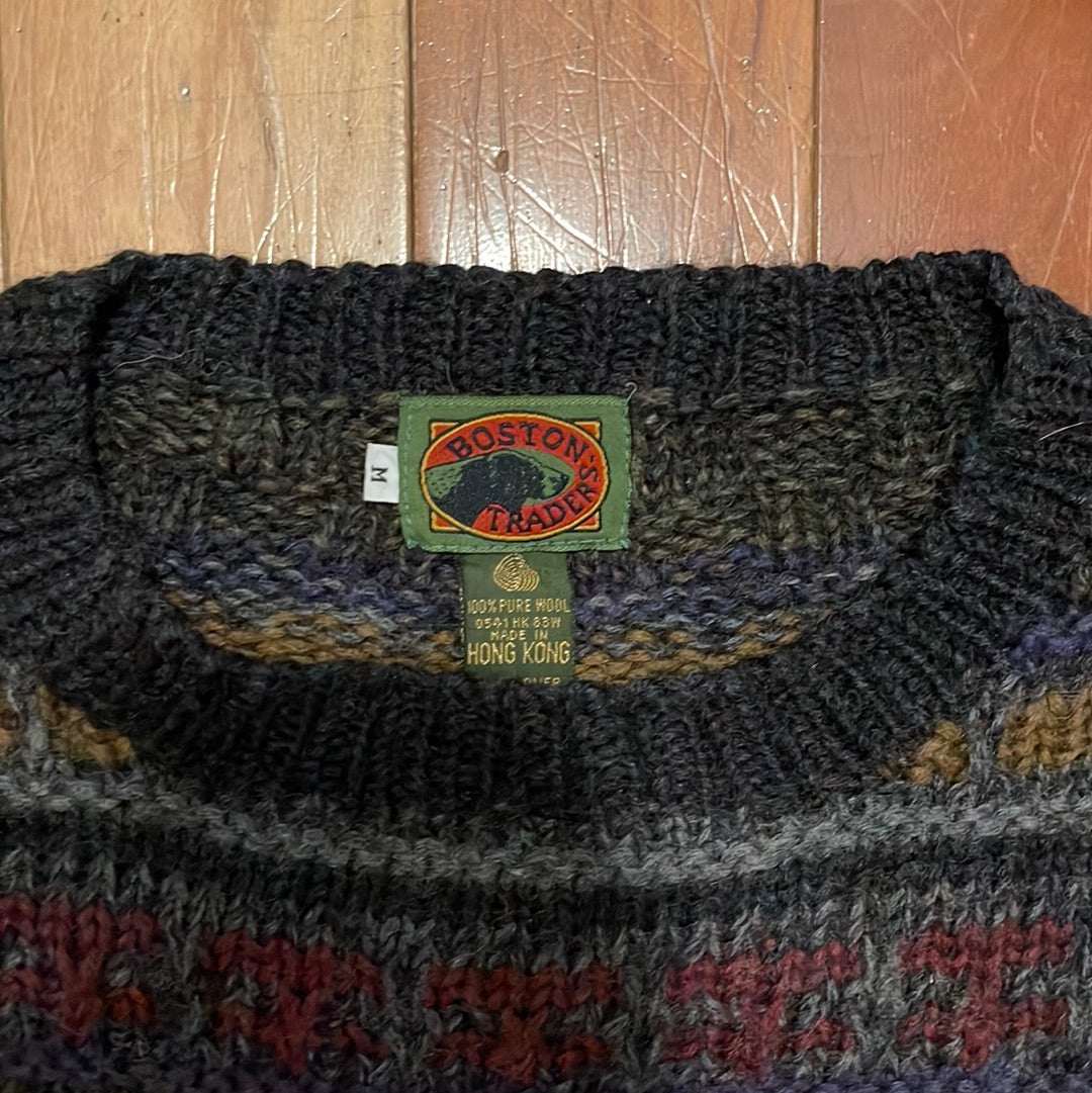 80's Wool Boston Trader Sweater - 23" x 26"