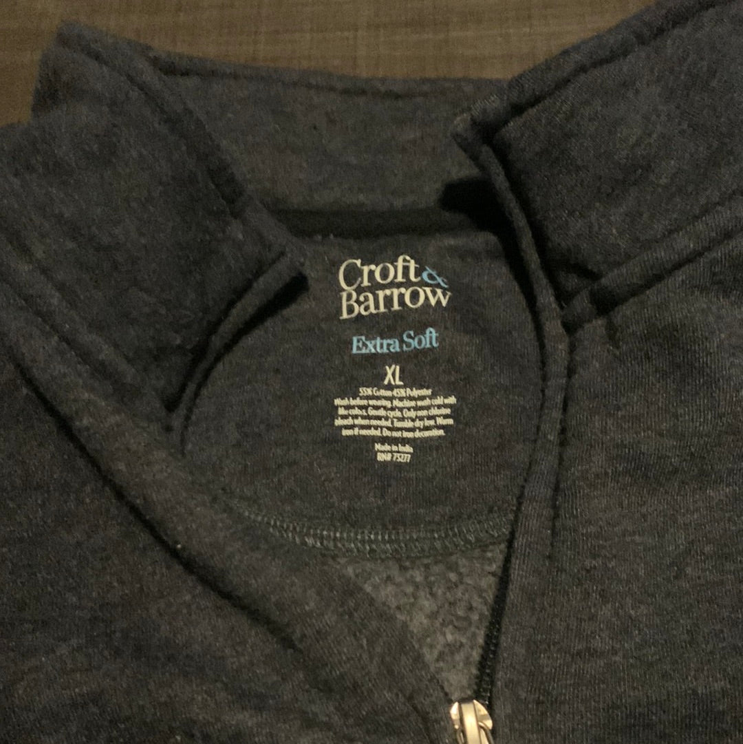 Quarter Zip Sweatshirt - XLarge - 24.5” x 28”