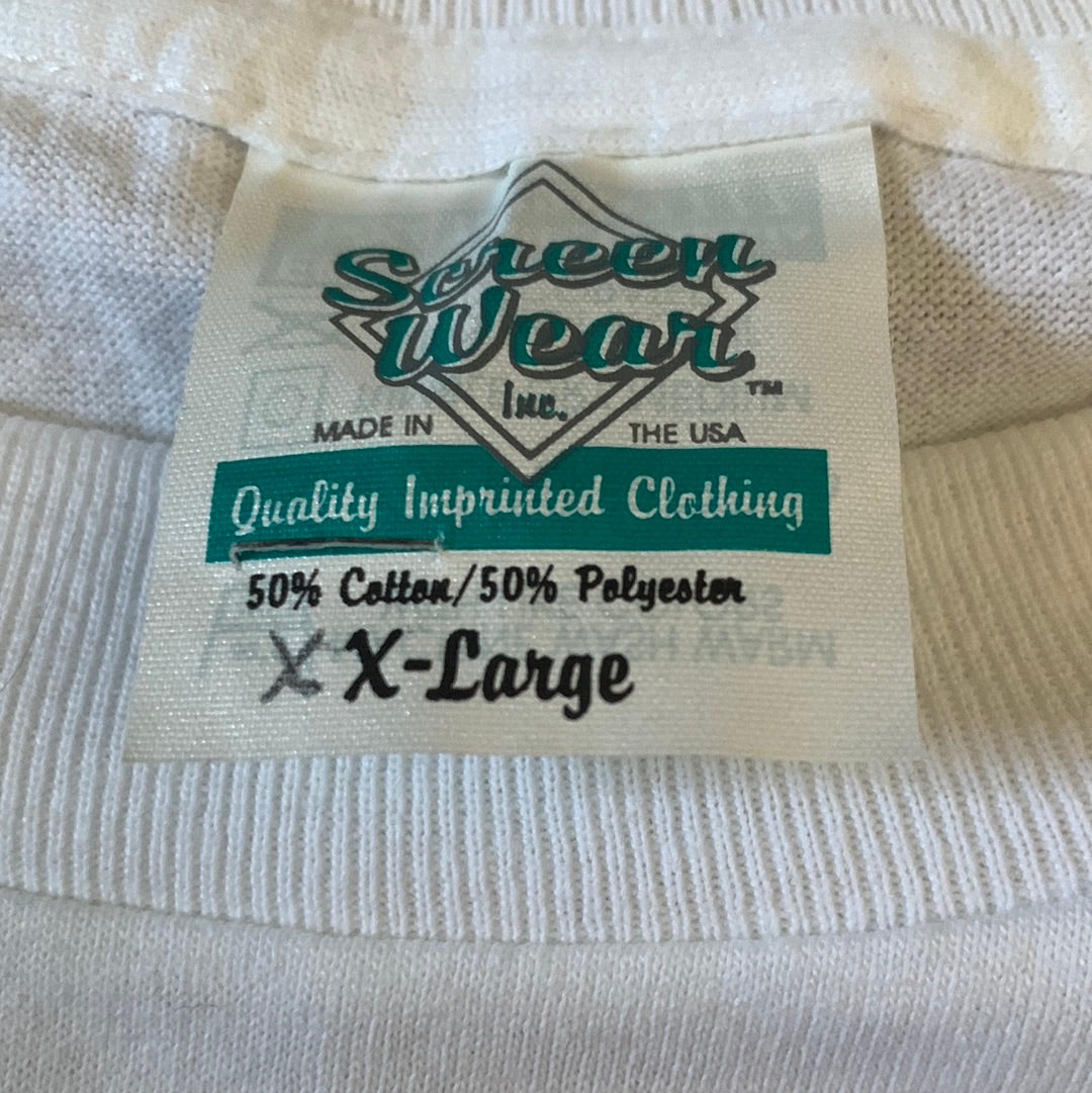 80's Give Blood Play Hockey Tshirt - XLarge - 26” x 31”