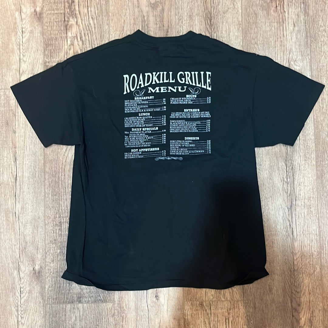 Camiseta con rejilla Hanes Roadkill de los años 90 - 20.5" x 27.5"