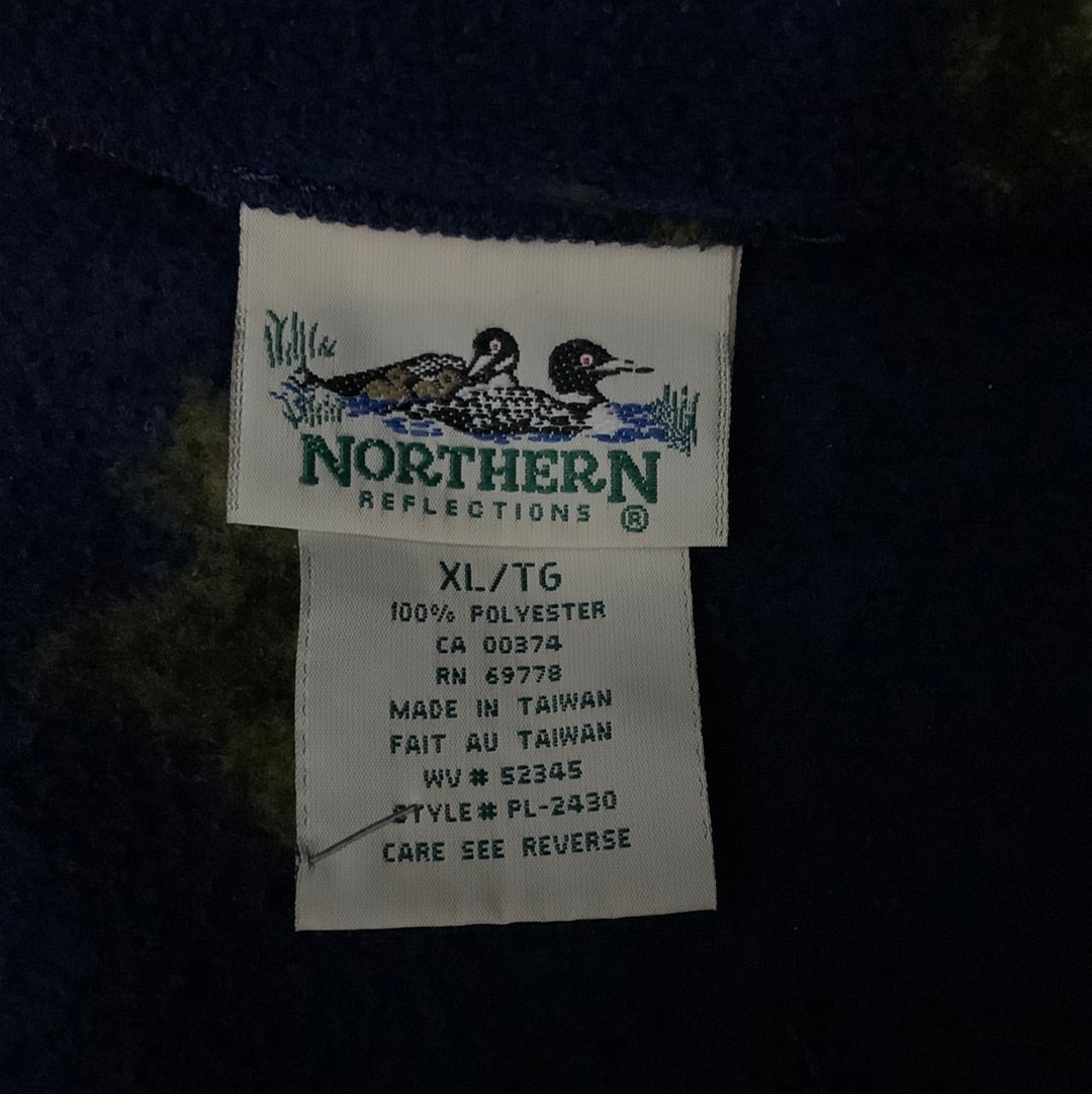 Northern Reflections Leaf Fleece Zip Up Jacket - XLarge - 26.5” x 31”