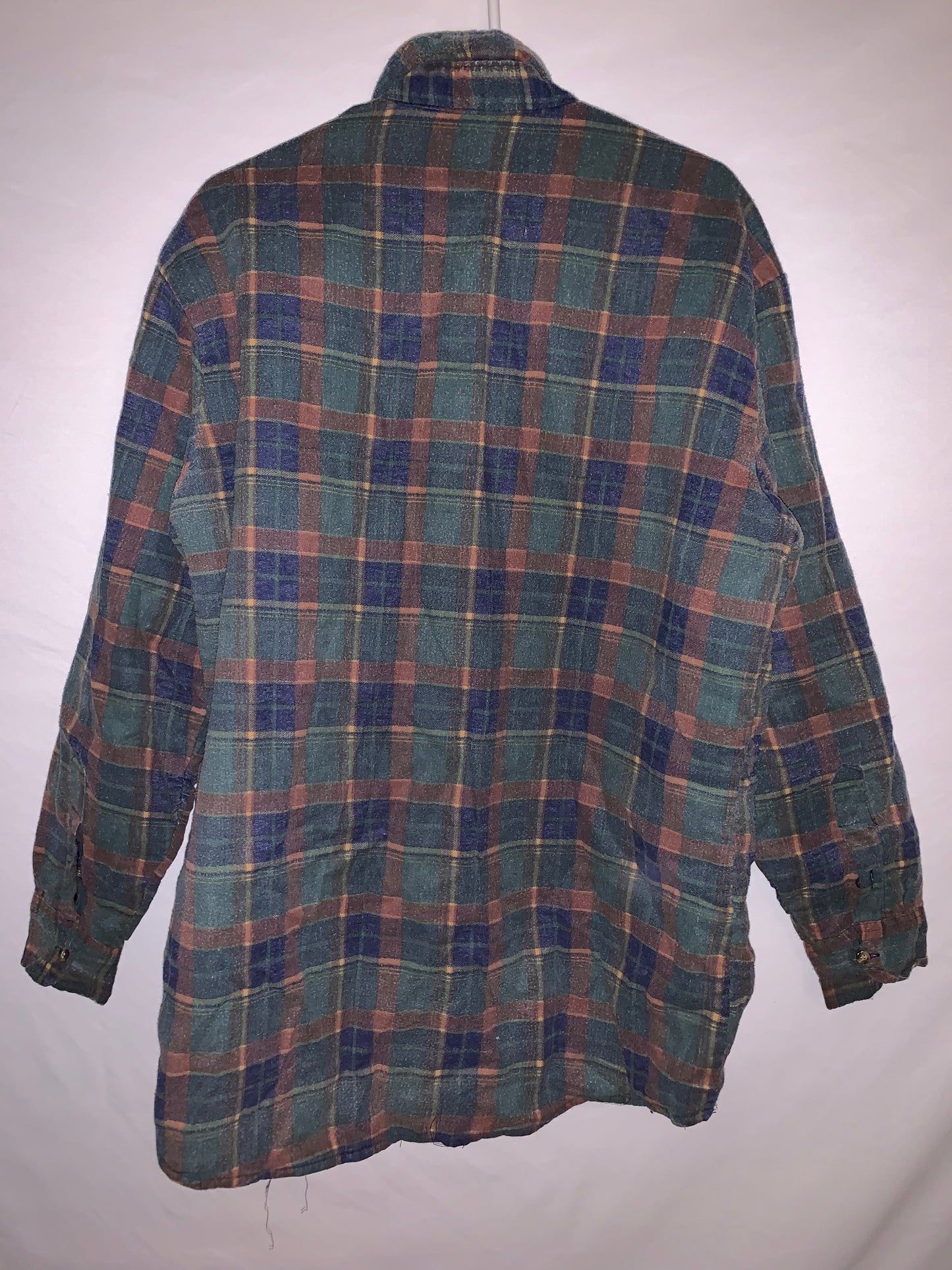 80's Flannel Windbreaker - XLarge - 24” x 33”