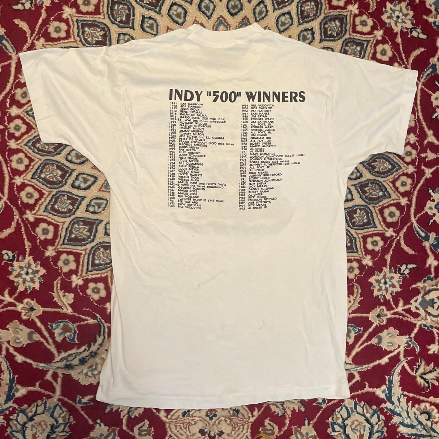 90's Indy 500 Tshirt - 19.5" x 30"
