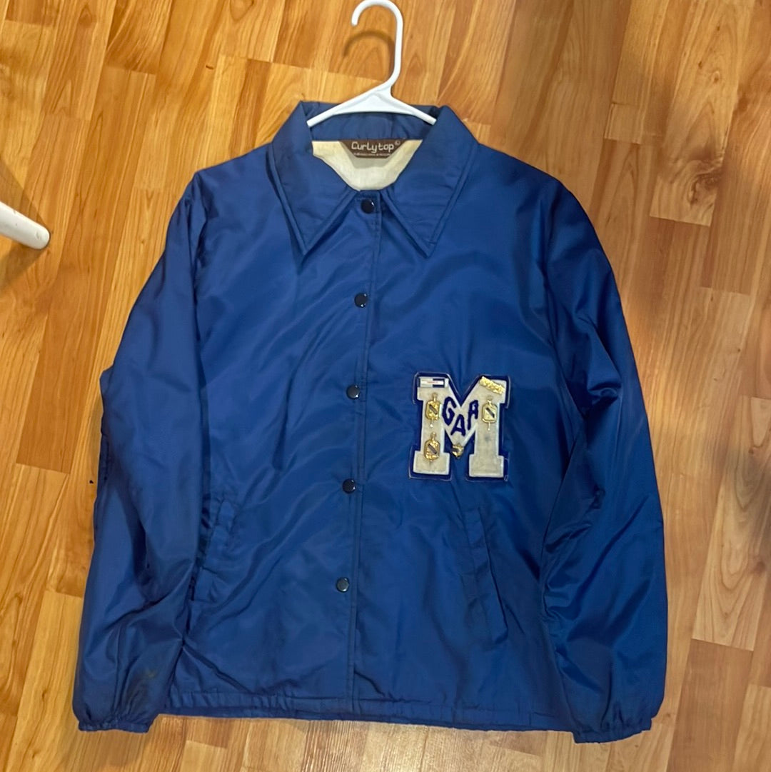 80s Curly Top Coach's Jacket - L 22" x 25"