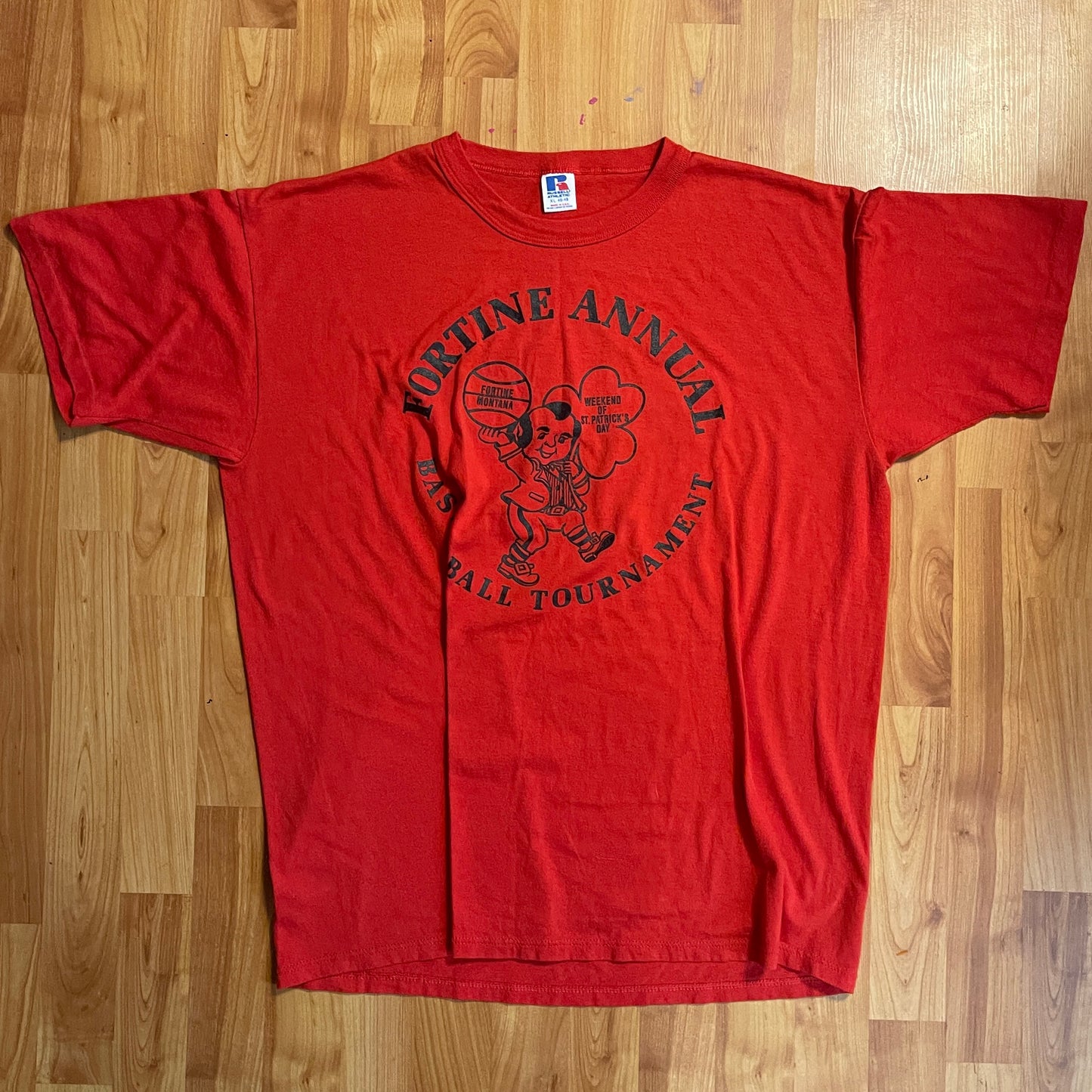 Camiseta de baloncesto Russell Athletic Fortine de los años 80 -23" x 29"
