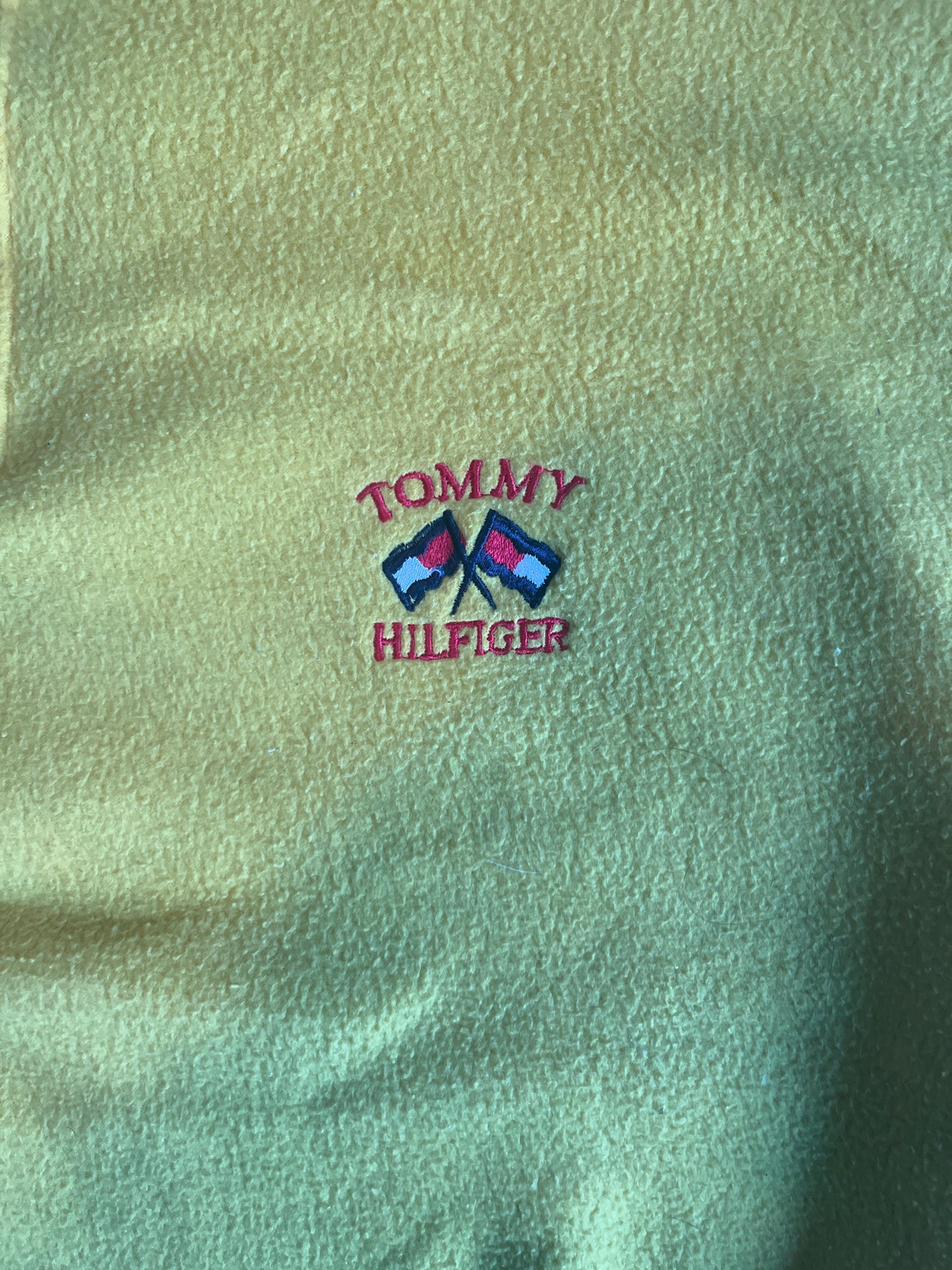 90's Tommy Hilfiger Quarter Zip Fleece Sweatshirt - XLarge - 26" x 30"