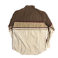 Express Rider Pearl Snap Brown Grey White Western Multicolor Blocked Button Up Down Shirt - XLarge - 24” x 30”