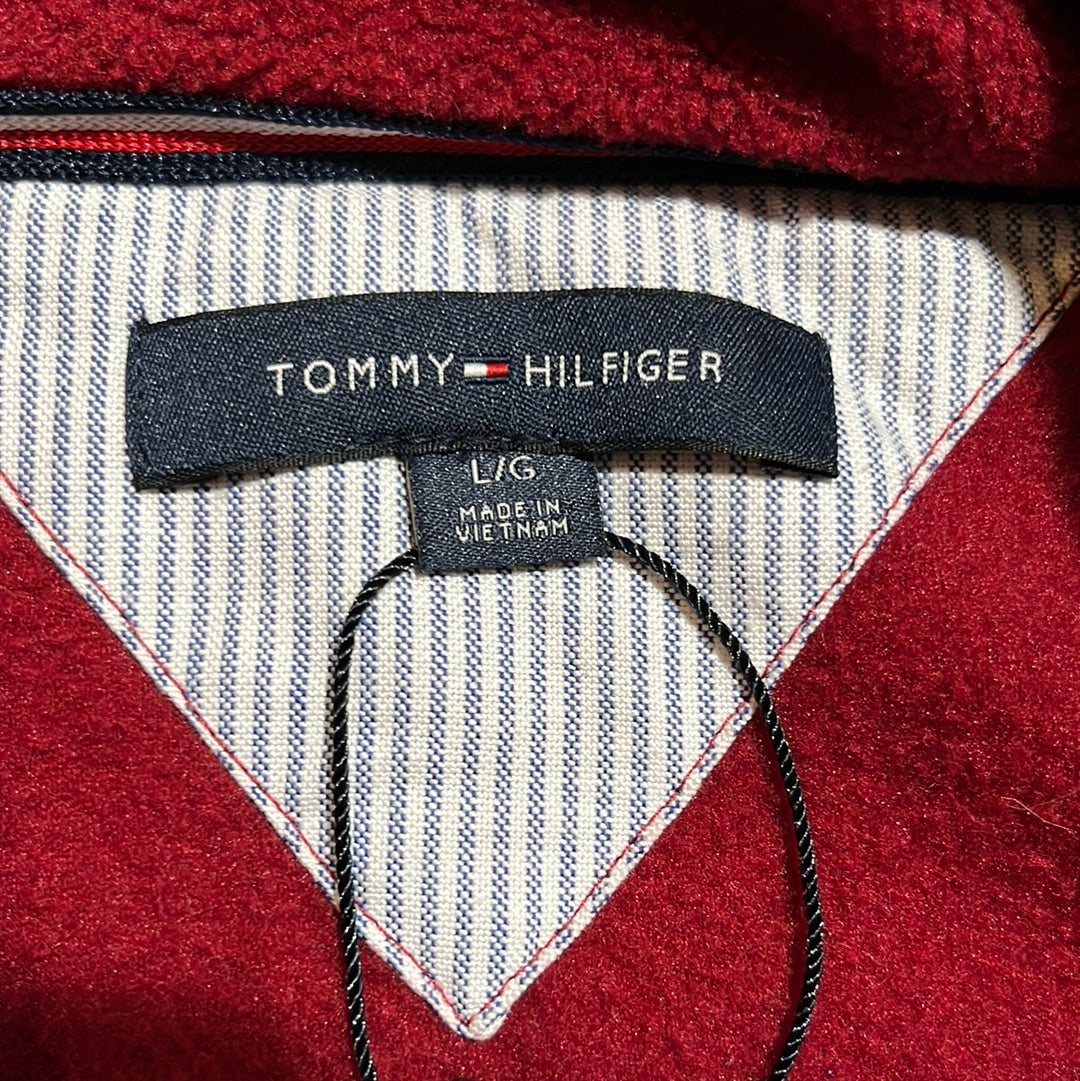 Tommy Hilfiger Fleece Quarter Zip Sweatshirt - Large - 22.5” x 25.5”