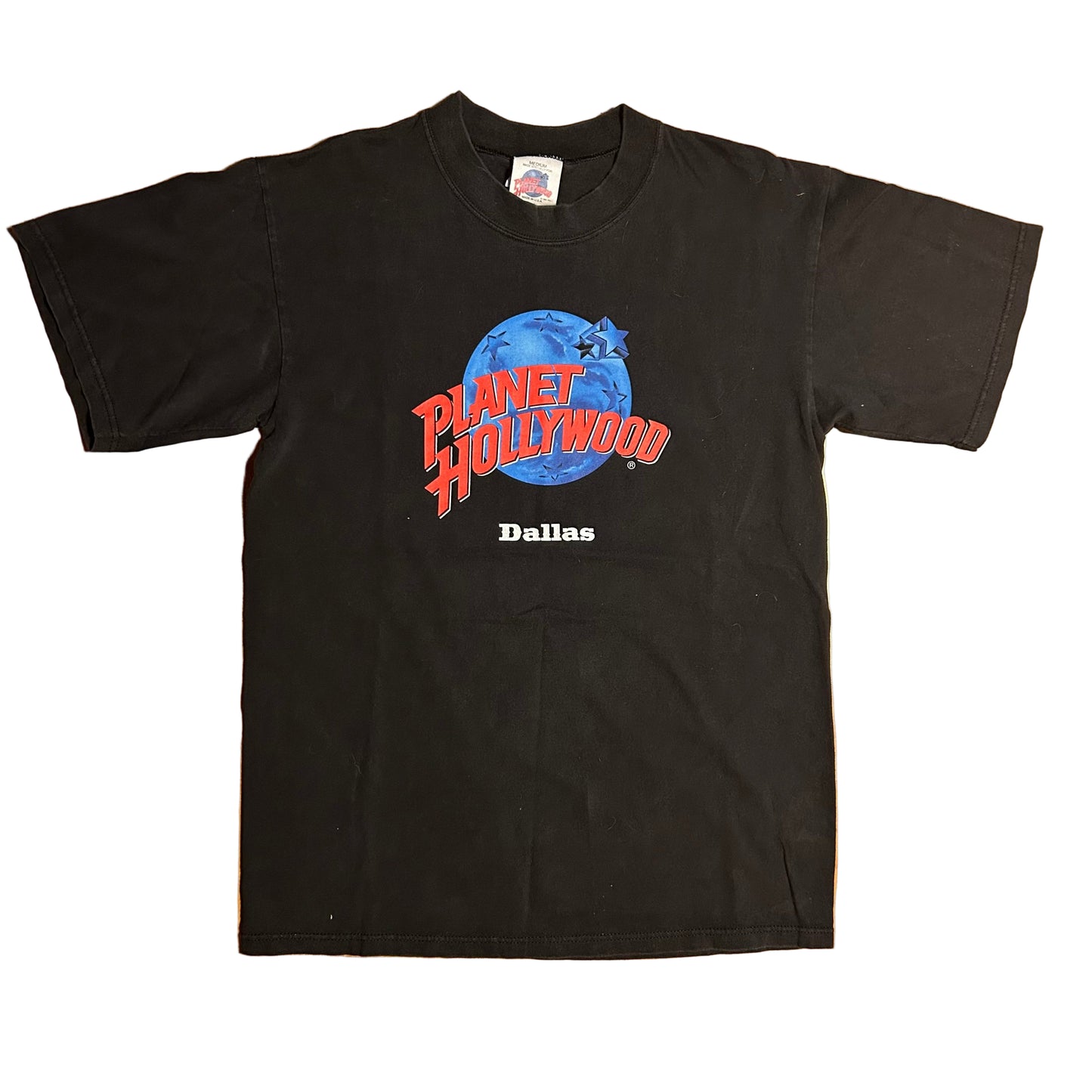 90’s Planet Hollywood Dallas Black Tshirt - Medium - 20” x 28.5”