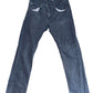 Rustic Dime Black/Navy Skinny Jeans Denim Made in Los Angeles - 30" x 30.5"