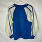 80’s Active Wear Blank Blue White Boxy Crewneck Sweatshirt - Medium - 20” x 21.5”