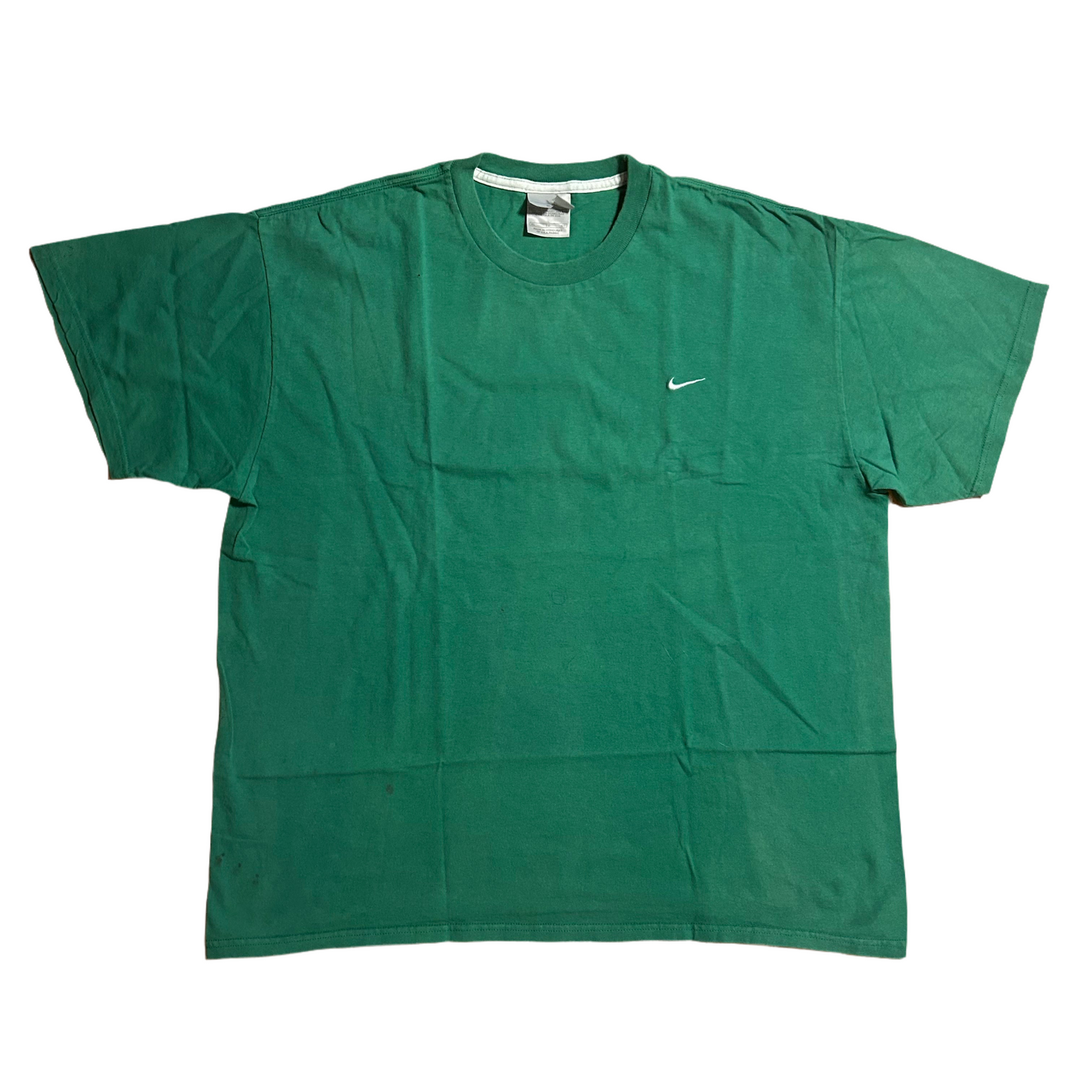 00’s Nike Mini Swoosh Green Tshirt - XLarge - 25” x 28.5”