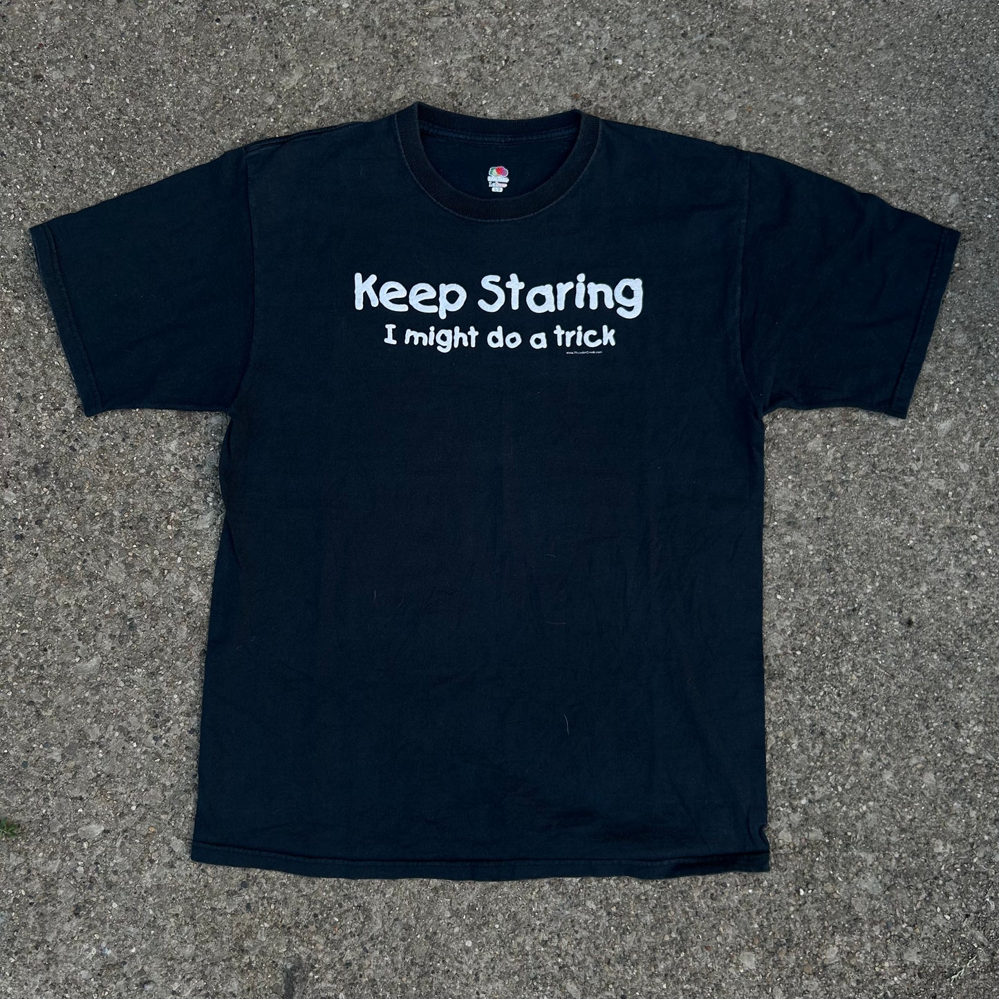 FOTL Keep Staring I Might Do a Trick Funny Joke Tshirt - Medium - 21” x 28.5”