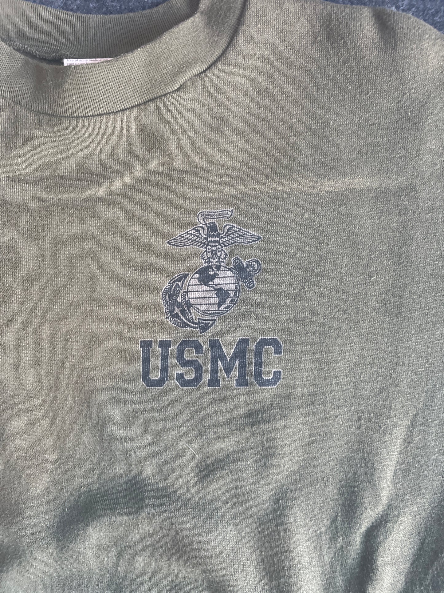 USMC Military Crewneck Sweatshirt - Medium - 21" x 25"