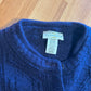 90’s Yarnworks Acrylic Knit Design Cardigan Sweater - Large - 23” x 25”