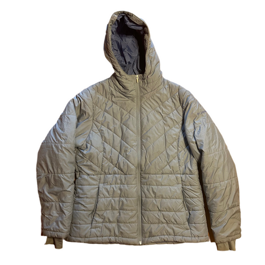 Columbia Grey Winter Puffer Jacket Coat - Medium - 21.5” x 25”