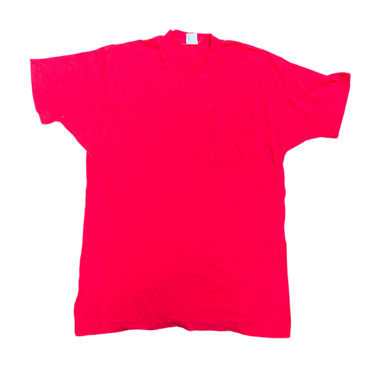 90’s FOTL Blank Red Pocket Tshirt - Medium - 20” x 30”