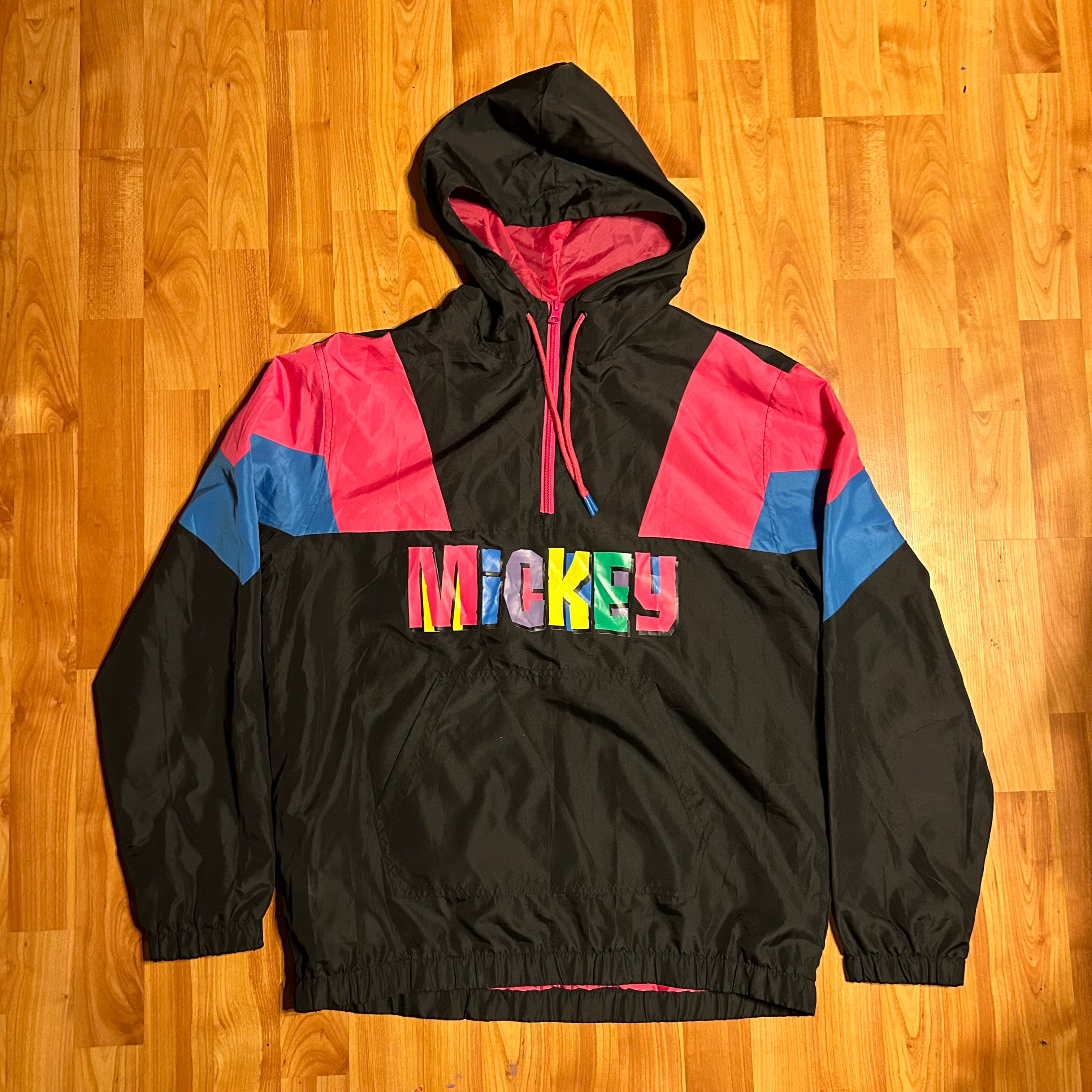 Disney Mickey Mouse Windbreaker Jacket Anorak Rain Wind Coat