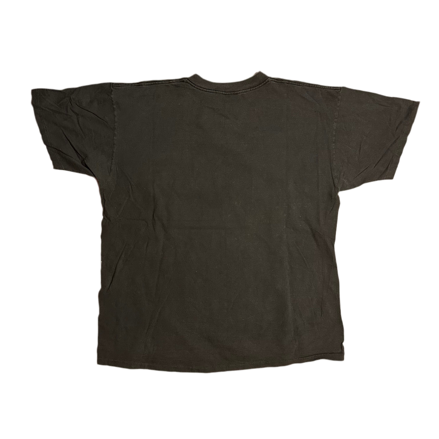 90’s Oneita Uluru Dreamtime Australia 1992 Blue Rhubarb Kansas City Zoo Armadillo Black Grey Faded Cotton Tshirt - Large - 23" x 27.5"