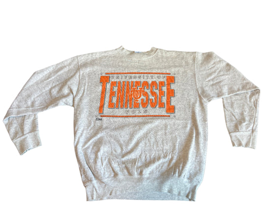 90's Salem Sportswear Tennessee Volunteers University College Crewneck Sweatshirt - Large - 22" x 25.5"