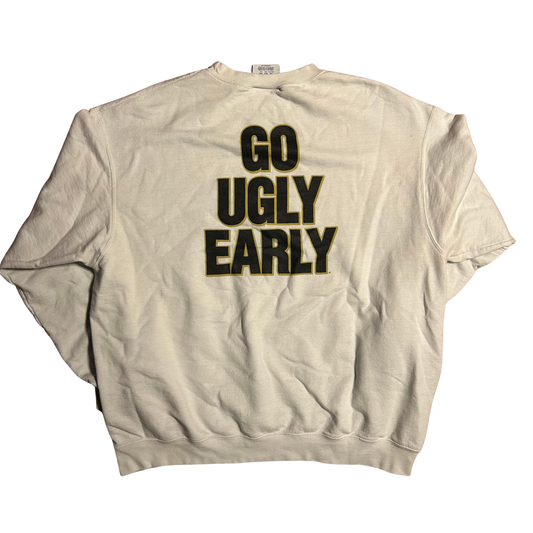 Champion Harry’s Chocolate Shop Purdue University Go Ugly Early White Crewneck Sweatshirt - XLarge - 27" x 28.5"