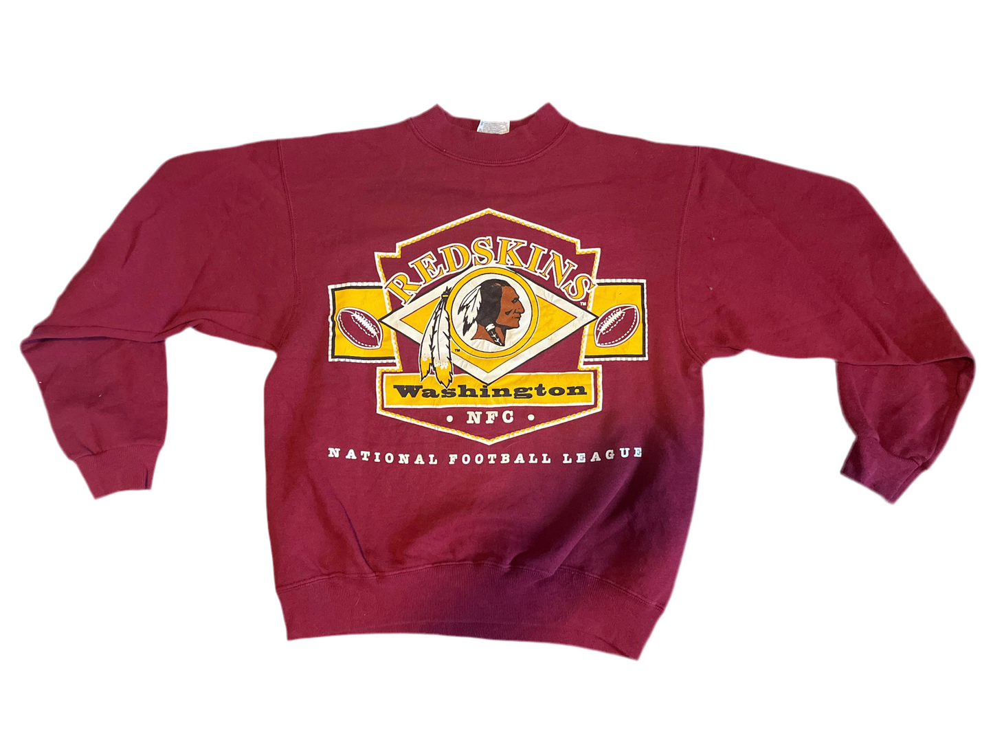 90's Hanes Washington Redskins Commanders NFL Crewneck Sweatshirt - Medium - 20" x 23.5"