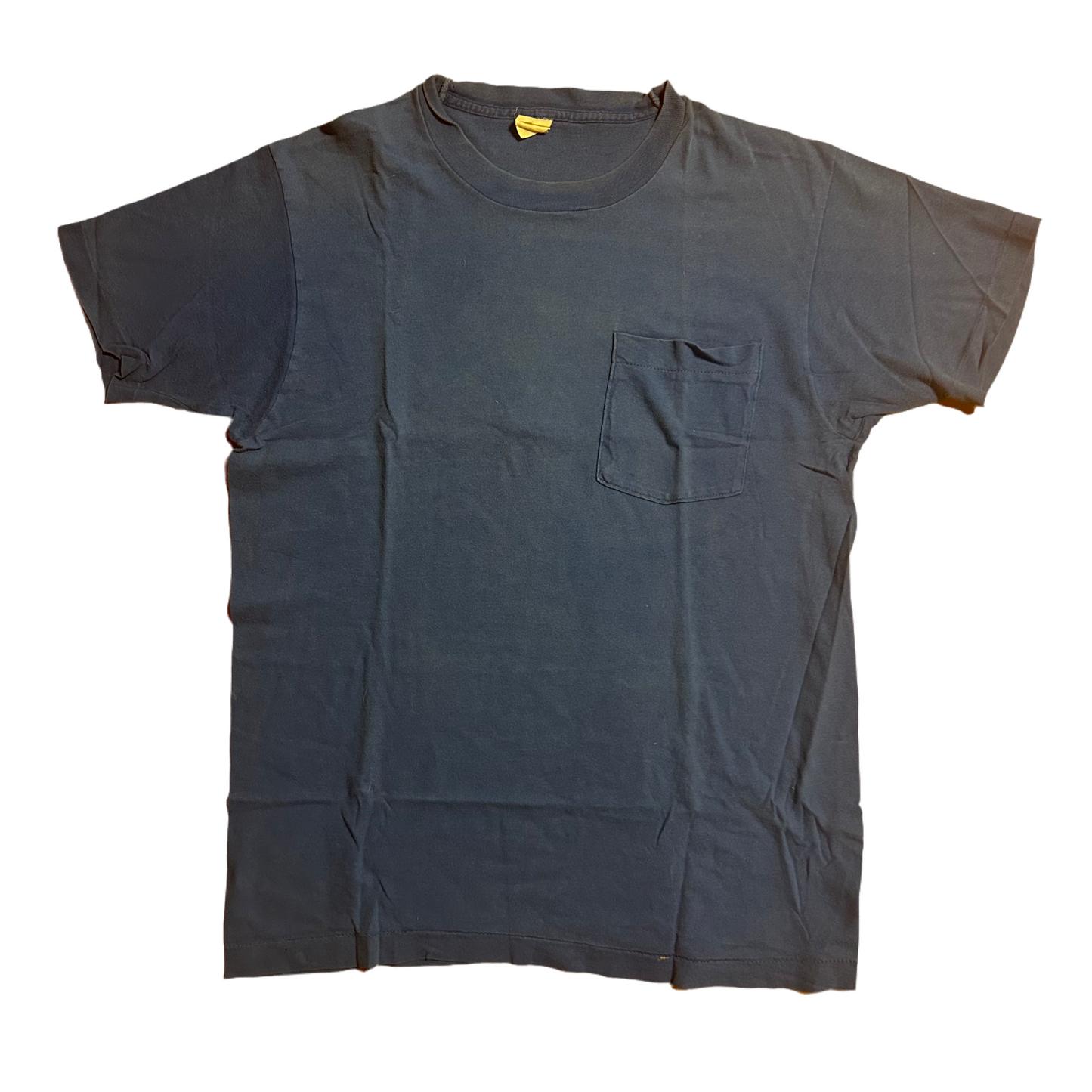 90’s FOTL Blue Blank Pocket Tshirt - Small - 19” x 27”