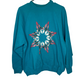 80's FOTL Patchwork Star Sudadera con cuello redondo - XL - 24" x 24.5"